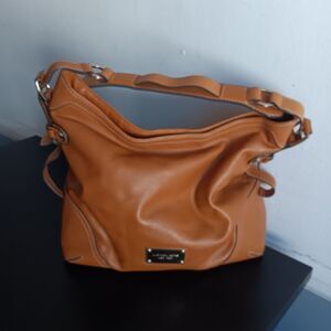 Michael Kors Toffee One Shoulder Hobo Bag with Monogram Lining